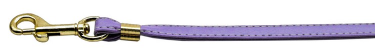 Flat Plain Leashes Purple Gold Hardware